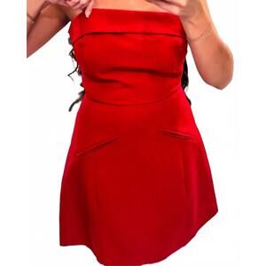 NEW SUNDAY EDITION just for me strapless mini dress in red